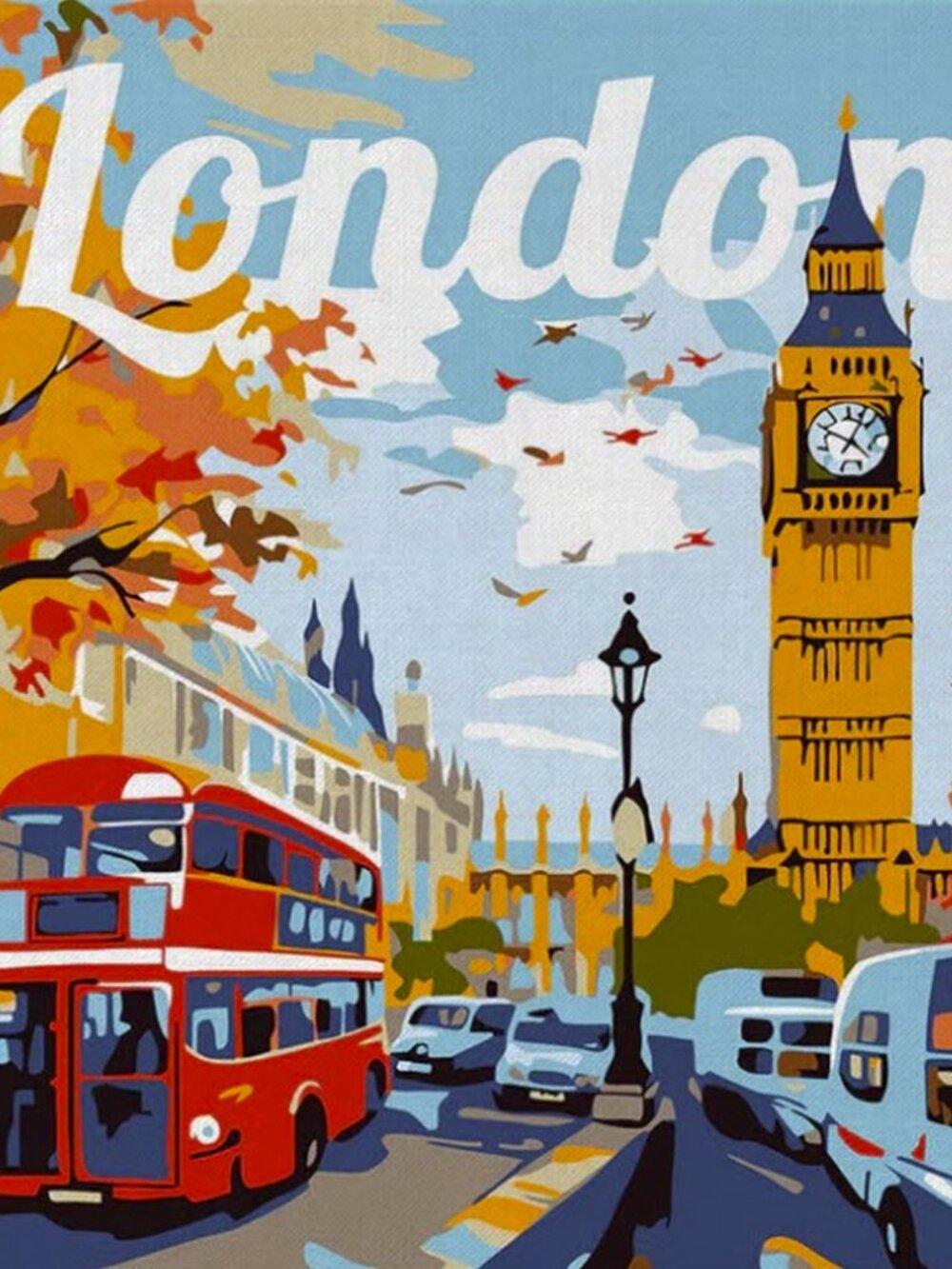 3 New Diamond Painting Kits – London, Colorful Trees & Sugar Skull